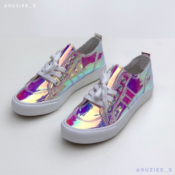 POP Holographic Declan Lace up Sneakers 8 NWT - Picture 12 of 12